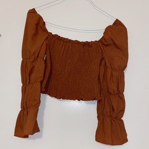 Puff Sleeve Crop Top